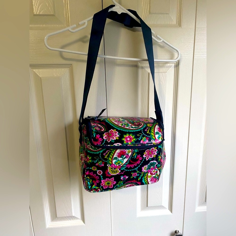 New Vera Bradley Insulated Cooler Floral Patterned Crossbody Bag - Picture 2 of 6